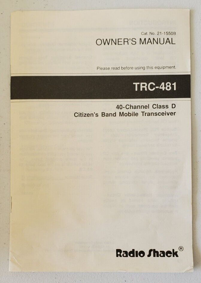 RadioShack TRC-481